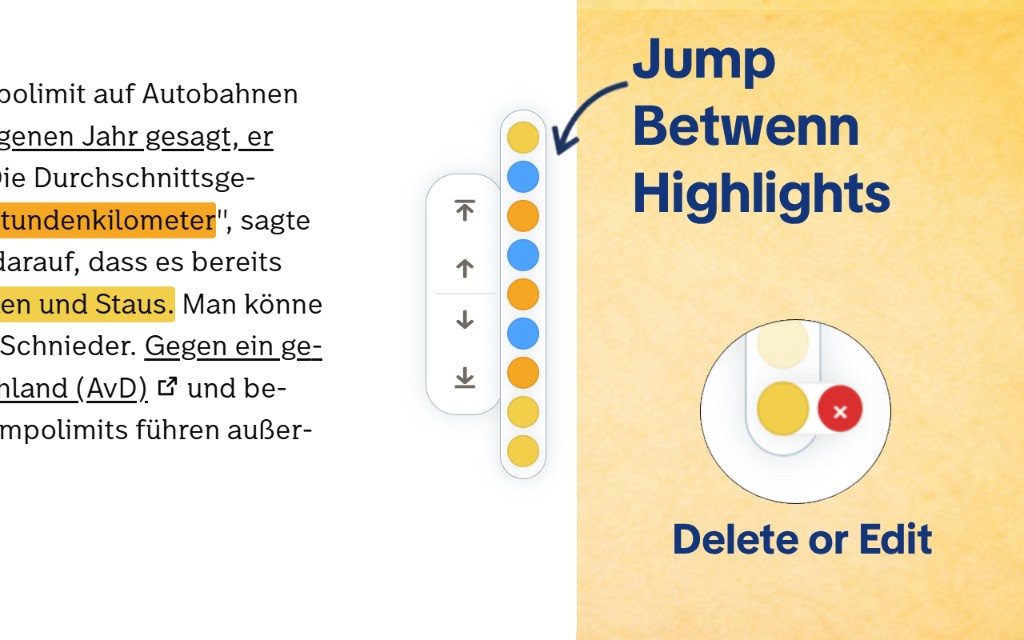 Hop Highlighter feature for marking selected text on web pages